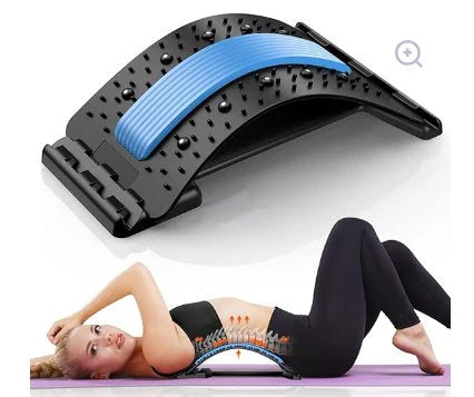 "Back Stretcher for Pain Relief & Posture Correction – Multi-Level Spine Support Device for Lower Back